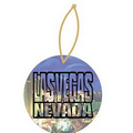 Las Vegas City Scape Ornament on Clear Mirrored Back (10 Square Inch)
